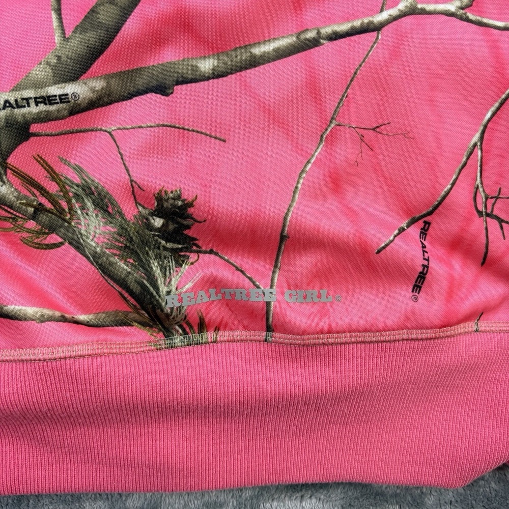 Realtree Girl Hoodie Pink Camo‎ Full Zip Girls Size M Outdoor Hunting Style - Picture 5 of 14